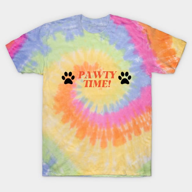 PAWTY TIME Pet Birthday Party tshirt decor T-Shirt by JalapenoWaffles